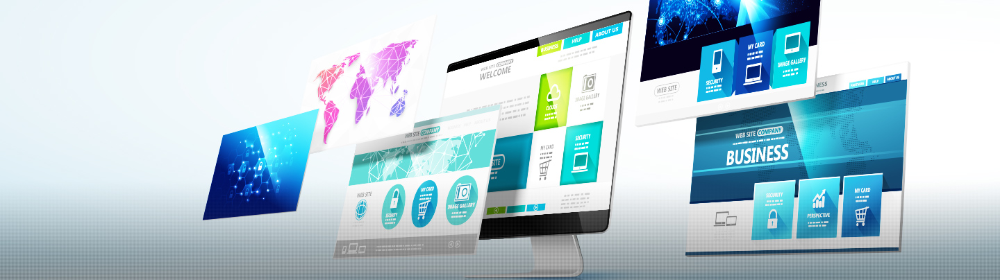 パソコン・スマホでWEBデサインを表示している様子