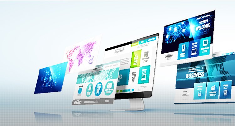 パソコン・スマホでWEBデサインを表示している様子